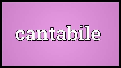 Cantabile Music Definition and Its Many Interpretations